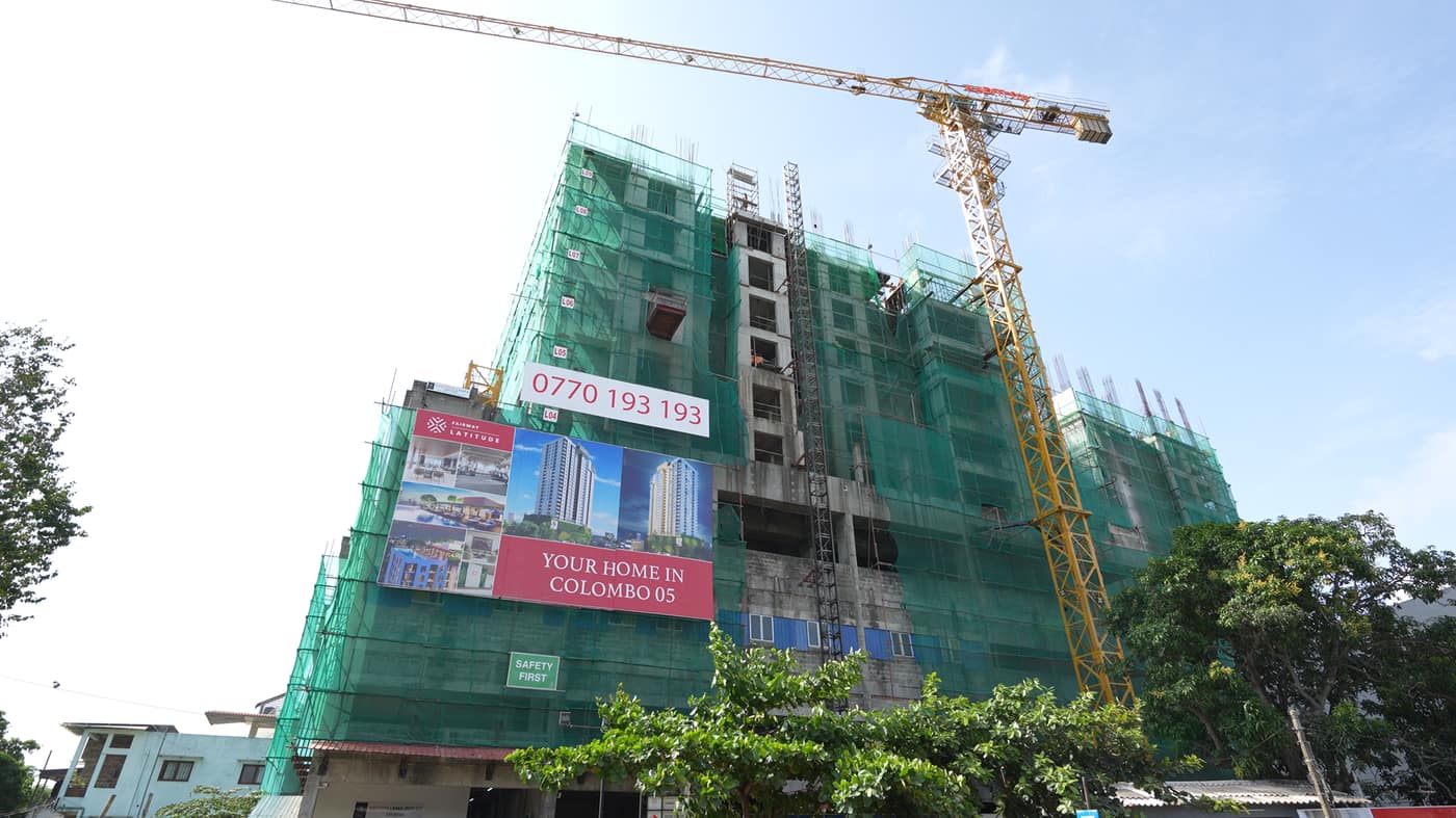 Street-level view of the superstructure, Fairway Latitude, July 2026
