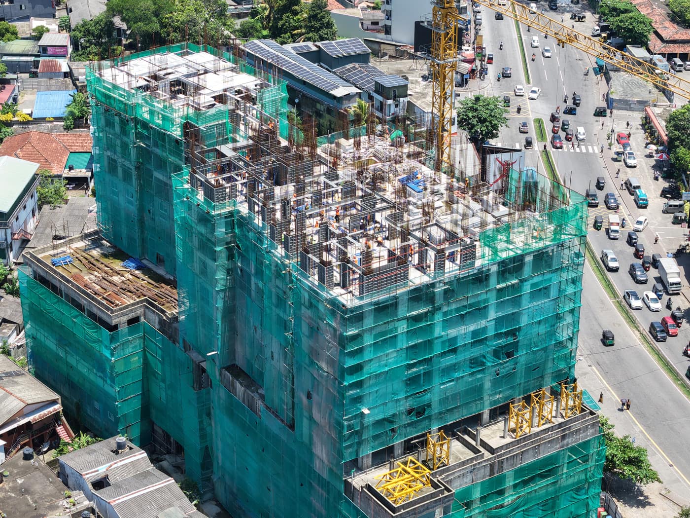 Slab and column works on the top floor, Fairway Latitude, September 2026