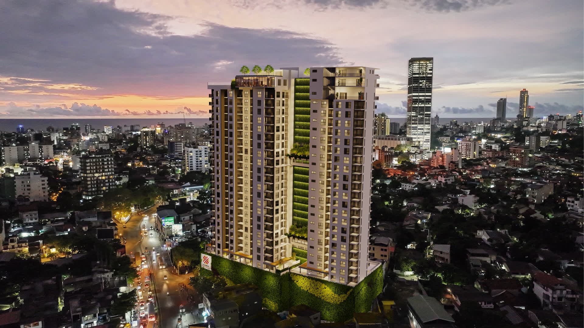 Fairway Latitude rising over Colombo at sunset